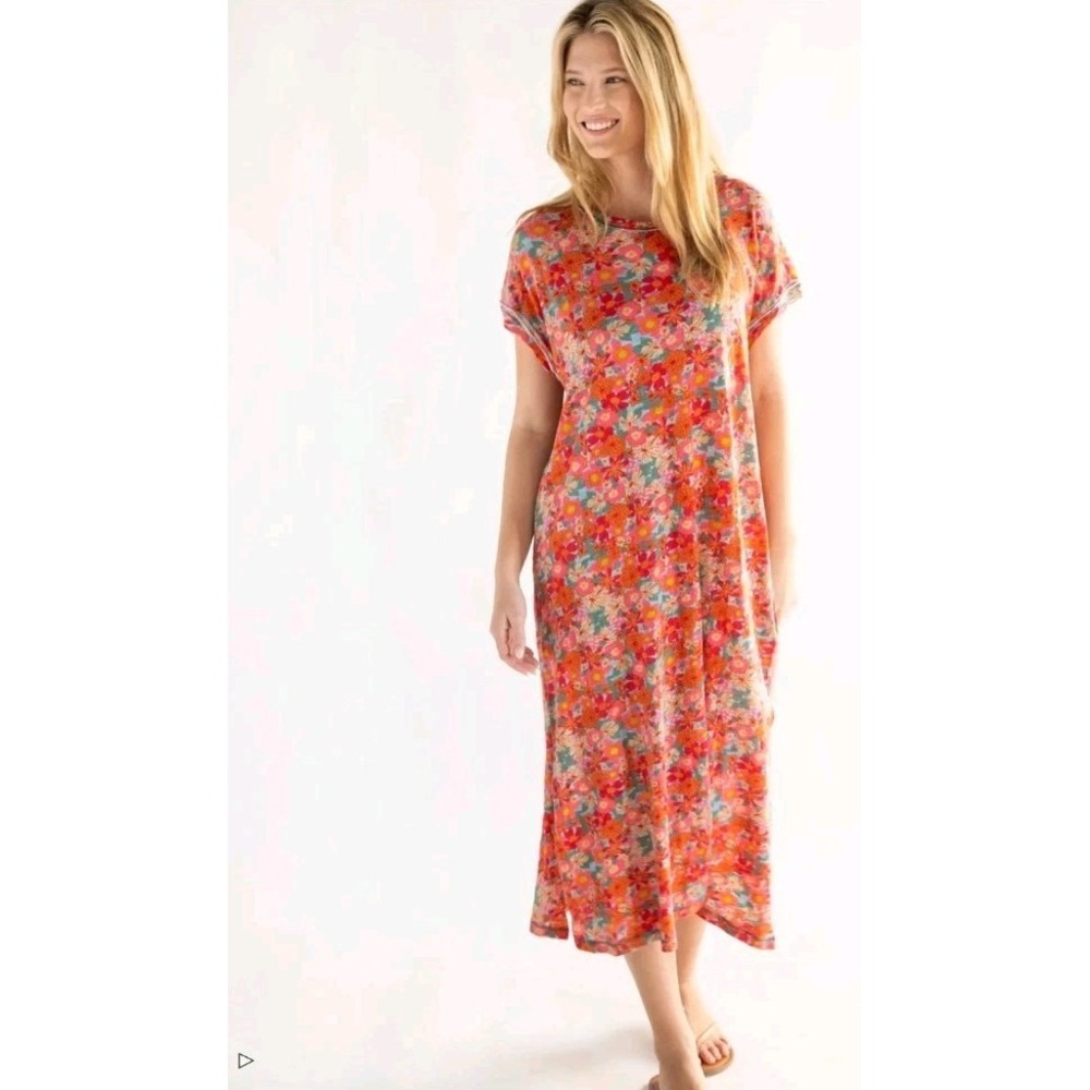 Natural Life Frankie Midi Dress Women's XXL Cotton Floral